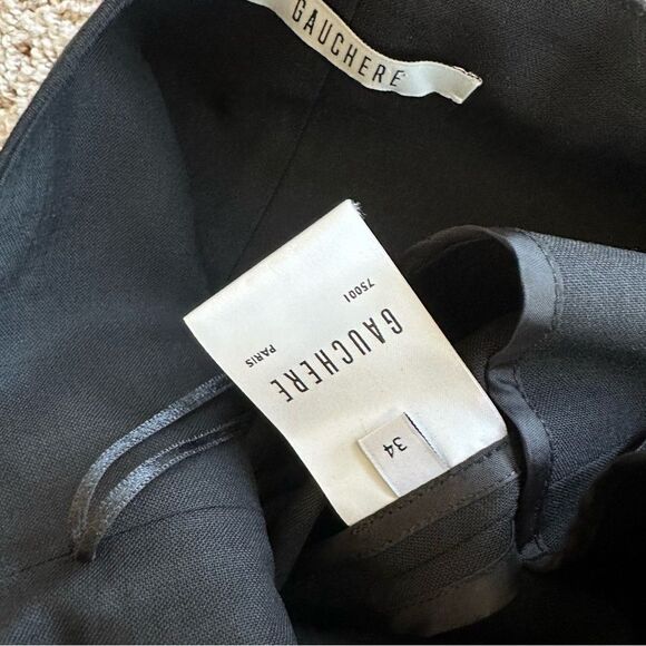 Gauchere A-line Exposed Zipper Wool Midi Skirt in Black Size 34 2 US - Picture 9 of 11